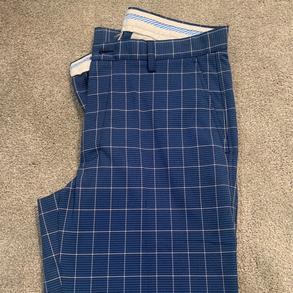NWOT Men's FootJoy Golf Pants - 34x32 - Blue Plaid
